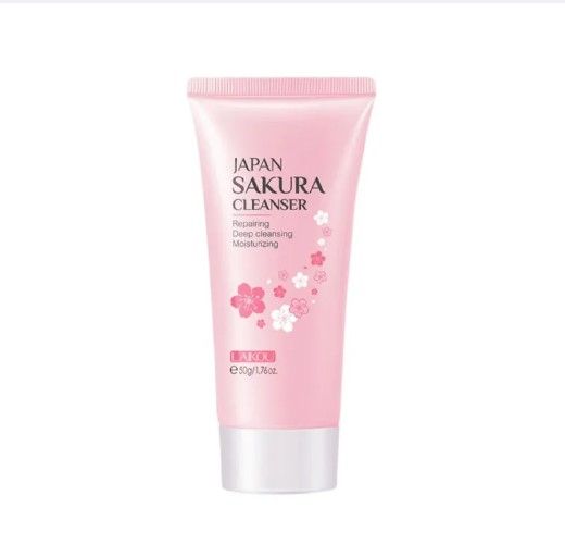 LAIKOU Japan Sakura Cleanser Whitening Face Wash 50ml - 4